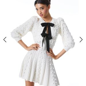 Alice and Olivia Kitty Puff Sleeve Sweater Dress